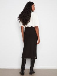 Gusty Crepe Skirt With Front Patch Pocket