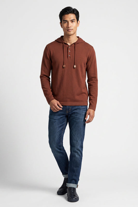 Dwayne Long Sleeve Hoodie Sweater 1090