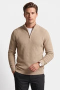Hawk Long Sleeve Mock Neck 1/4 Zip Sweater 1356