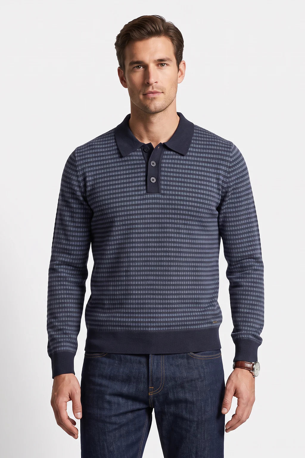 Mathias Long Sleeve Polo Sweater 1362