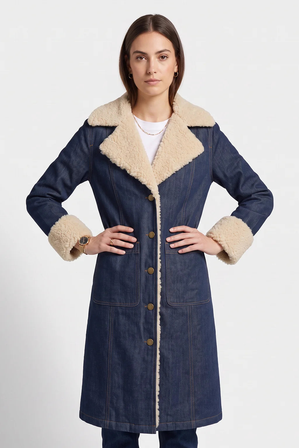 Erin Sherpa Bonded Denim Jacket