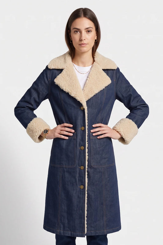 Erin Sherpa Bonded Denim Jacket