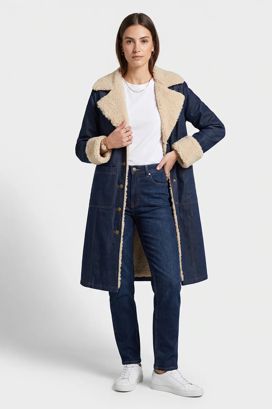 Erin Sherpa Bonded Denim Jacket