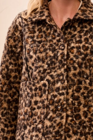 Long Sleeve Button Front Coat With Lining