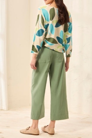 Fly Front High Rise Capri With Pockets