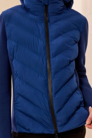 Long Sleeve Zip Front Puffer Jacket With Removable Hood