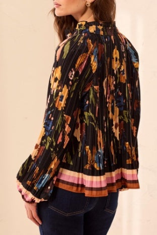 Long Sleeve Blouse With Ruffle Collar