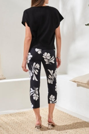Cap Sleeve Crew Neck Top