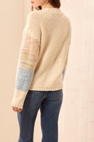 Long Sleeve Crew Neck Sweater With Embroidery