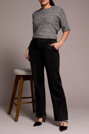 Brooke Super Straight Jeans With Glitter Stones