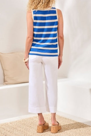 Sleeveless Top With Rib Band