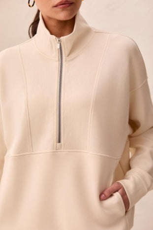 Long Sleeve Mock Neck With Zipper