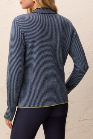 Long Sleeve Split Neck Sweater