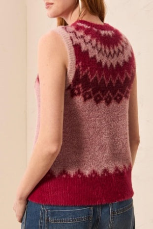 Crew Neck Fair Isle Sweater Vest