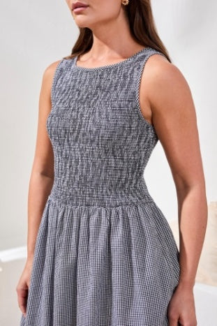 Sleeveless Dress. With Ruching Detail