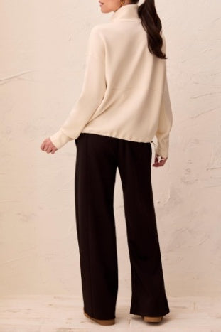 Long Sleeve Mock Neck With Zipper