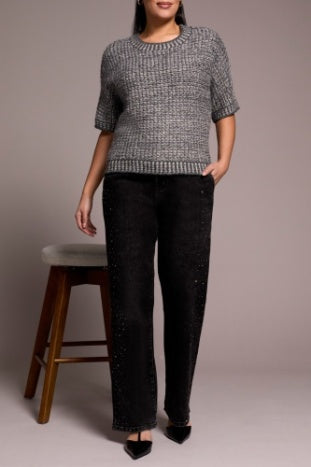 Brooke Super Straight Jeans With Glitter Stones