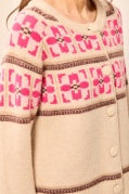 Fair Isle Button Front Sweater Cardigan