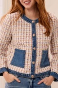 Mix Media Tweed/Denim Jacket