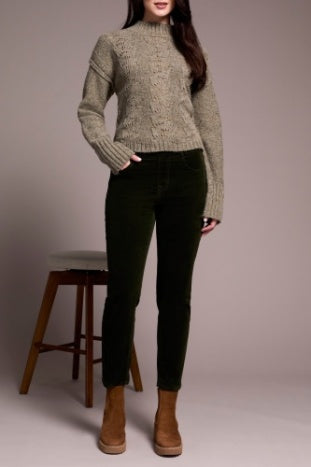 Audrey Pull On Micro Cord With Slim Leg