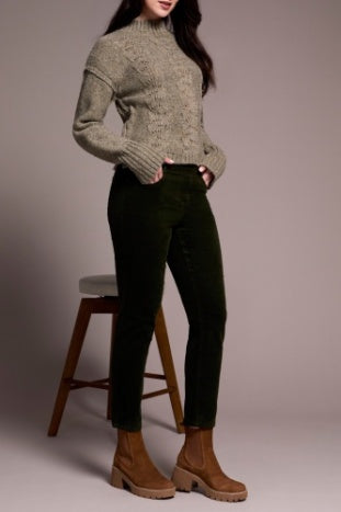 Audrey Pull On Micro Cord With Slim Leg