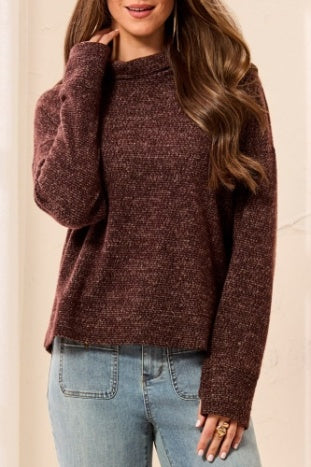 Long Sleeve Funnel Neck Top