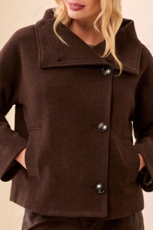 Lofty Chic Funnel Neck Jacket