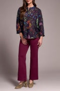 Printed Dolman Sleeve Blouse