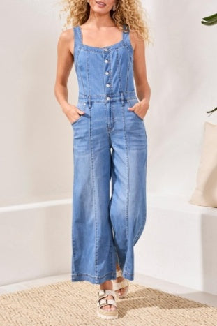 Denim Jumpsuit With Adjustable Straps
