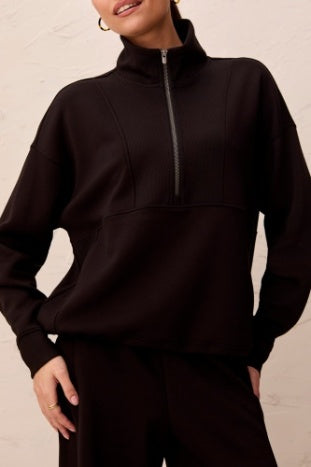 Long Sleeve Mock Neck With Zipper
