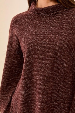 Long Sleeve Funnel Neck Top