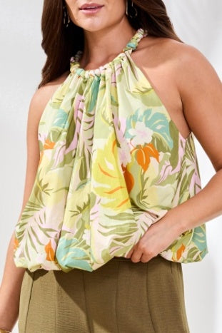 Sleeveless Lined Bubble Blouse