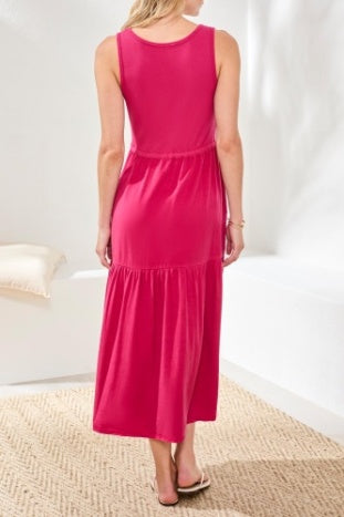 Sleeveless Boat Neck Maxi Dress