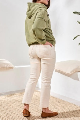 Puff Sleeve Zip Up Hoodie