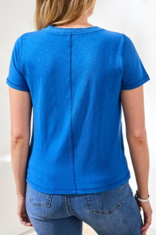 Short Sleeve V Neck