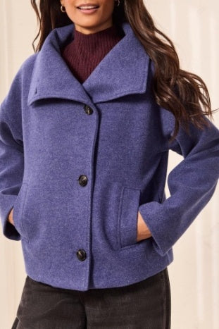 Lofty Chic Funnel Neck Jacket
