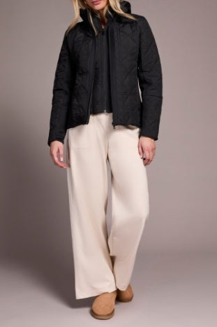 Long Sleeve Puffer Jacket With Removable Hood