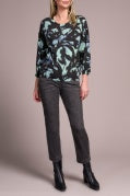 Soft Yarn 3/4 Sleeve Crew Neck Sweater