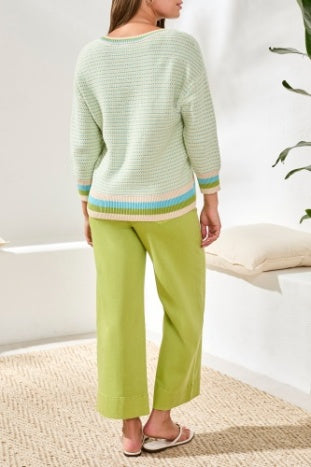 3/4 Sleeve Scoop Neck Sweater