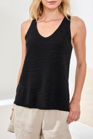 Sleeveless V-Neck Sweater