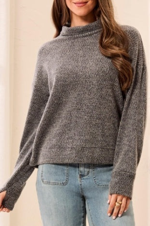 Long Sleeve Funnel Neck Top