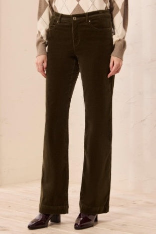 Micro Cord Fly Front 5 Pocket Pant