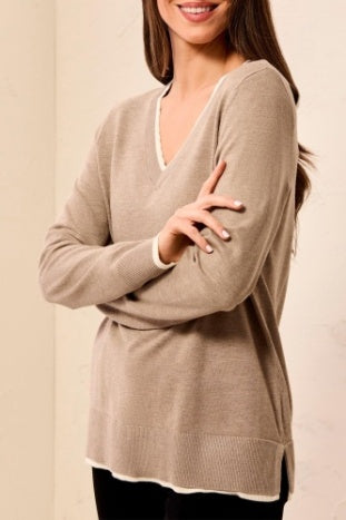 Long Sleeve V Neck Sweater
