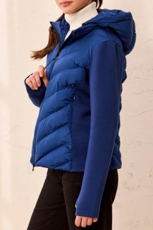 Long Sleeve Zip Front Puffer Jacket With Removable Hood