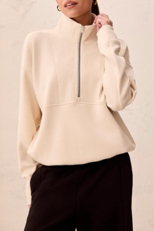 Long Sleeve Mock Neck With Zipper