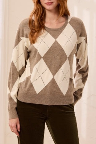 Long Sleeve Crew Neck Sweater With Stud Detailing