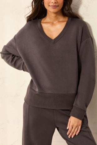 Long Sleeve V Neck Top