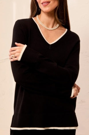 Long Sleeve V Neck Sweater