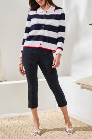 Double Knit Button Front Cardigan