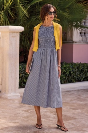 Sleeveless Dress. With Ruching Detail